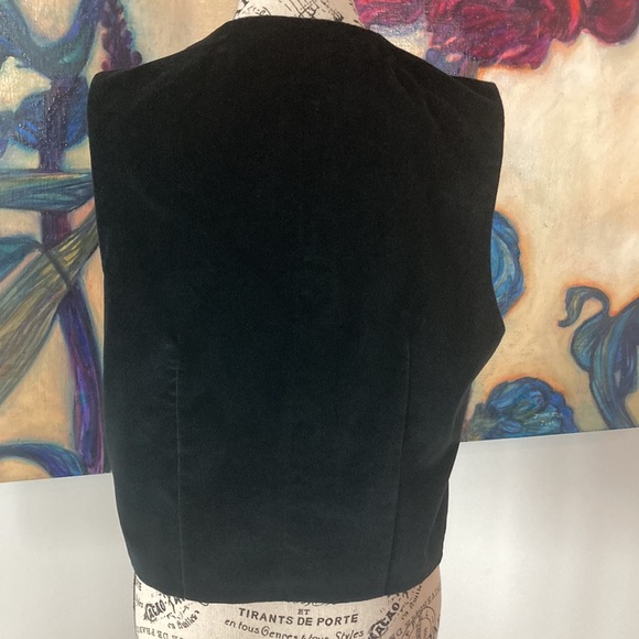 🔥 Suttles & Seawinds Vintage '93 Equestrian Jazz Black Velvet Vest Large 🔥 - Picture 5 of 15